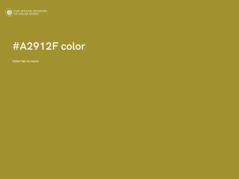#A2912F color image