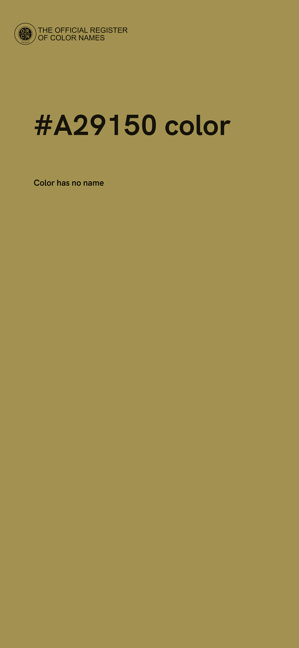 #A29150 color image