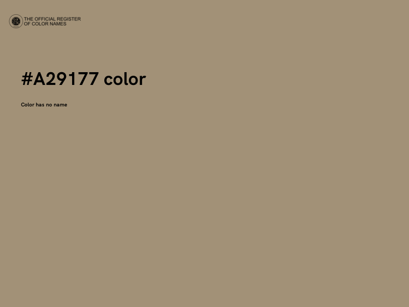 #A29177 color image