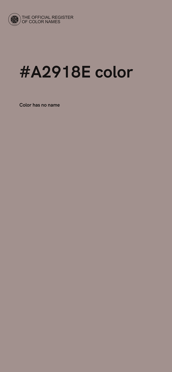 #A2918E color image