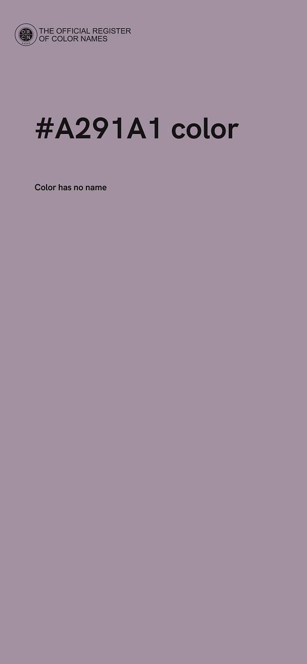 #A291A1 color image