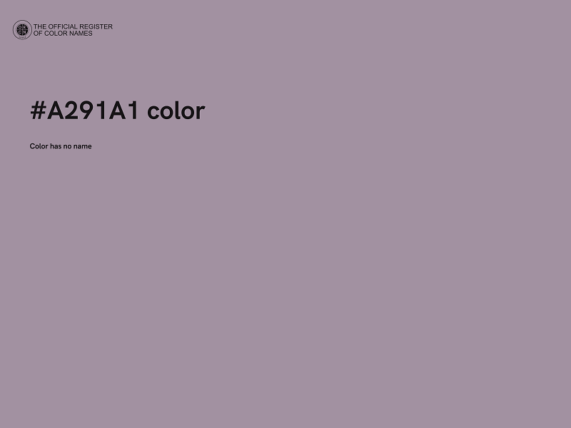 #A291A1 color image