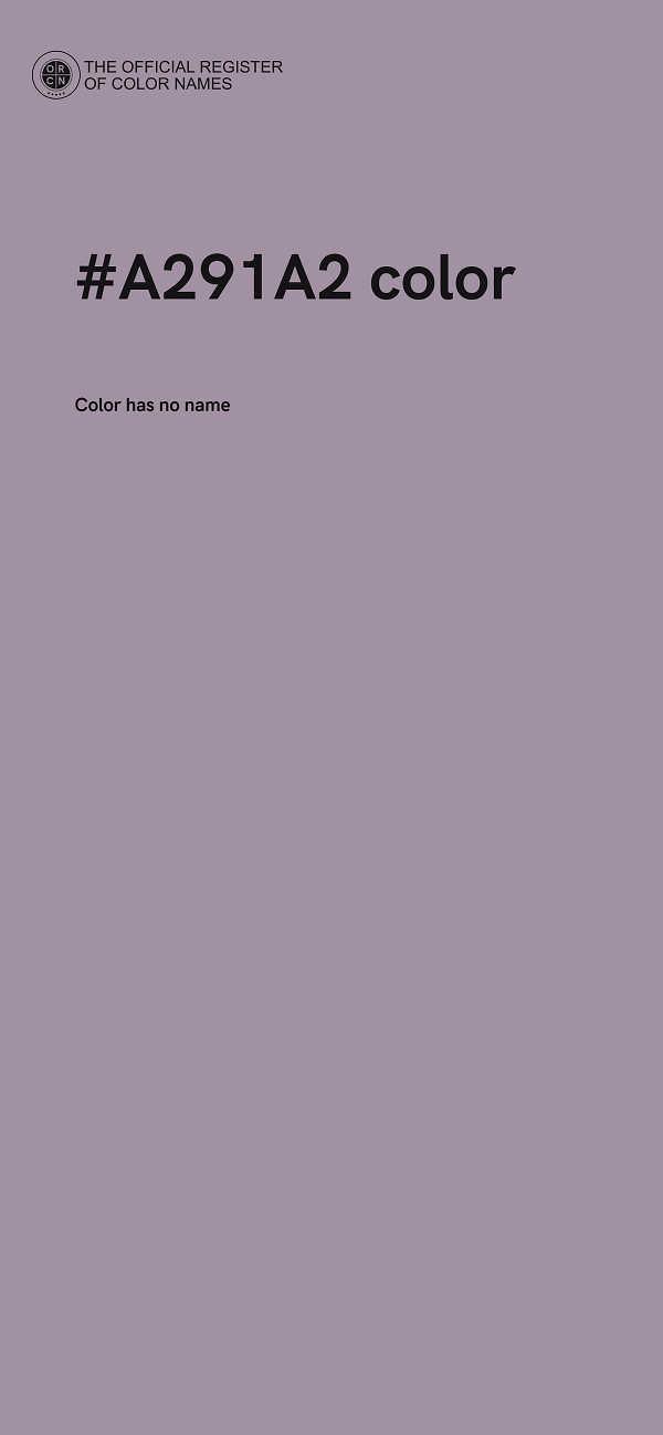 #A291A2 color image