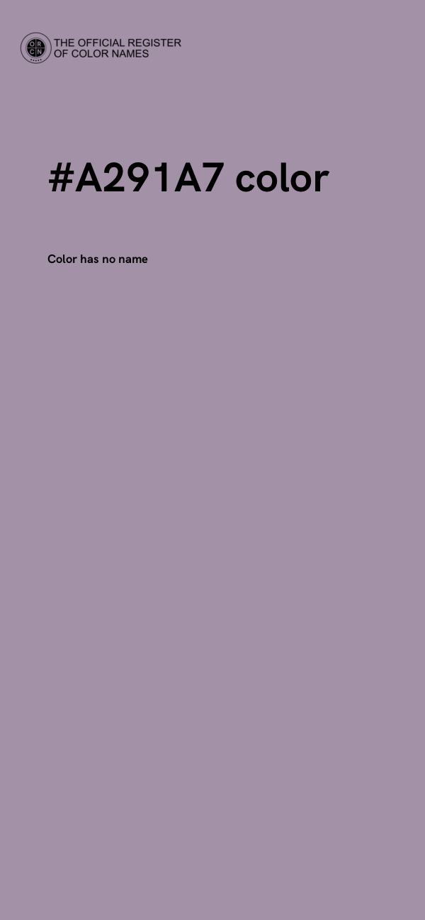 #A291A7 color image