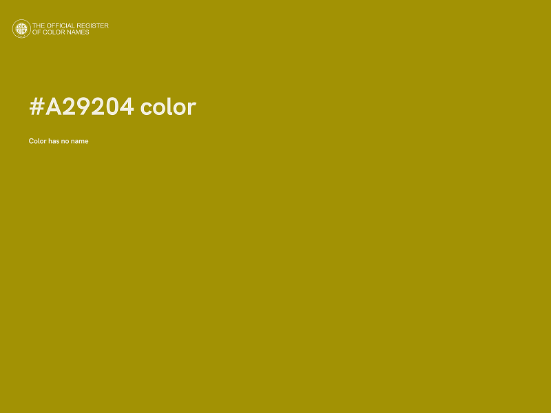 #A29204 color image