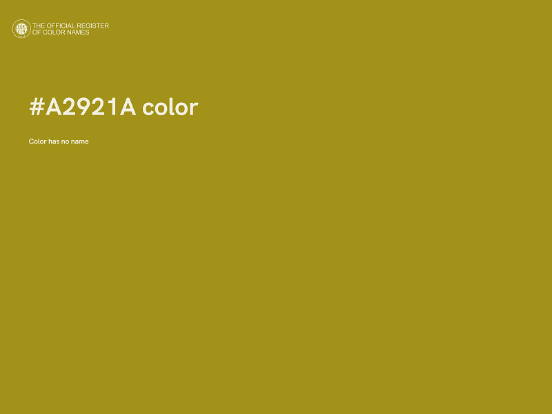 #A2921A color image