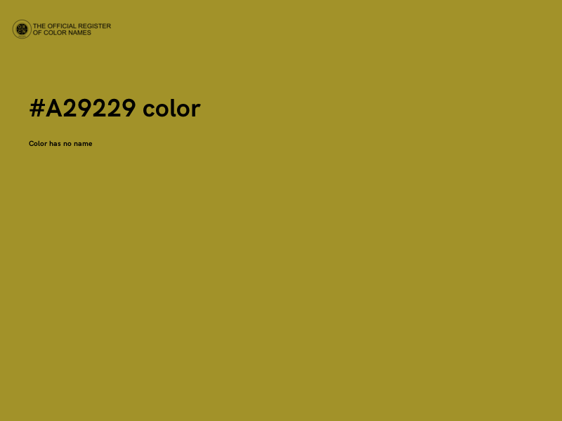 #A29229 color image