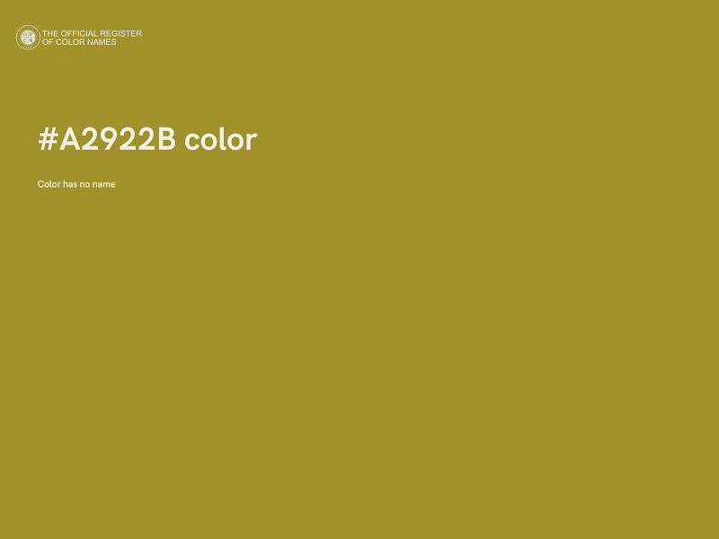 #A2922B color image