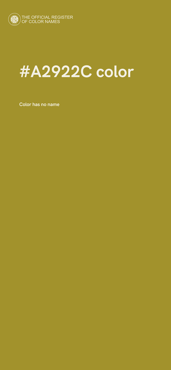 #A2922C color image