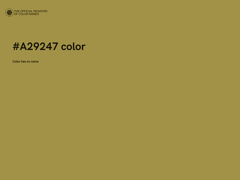 #A29247 color image