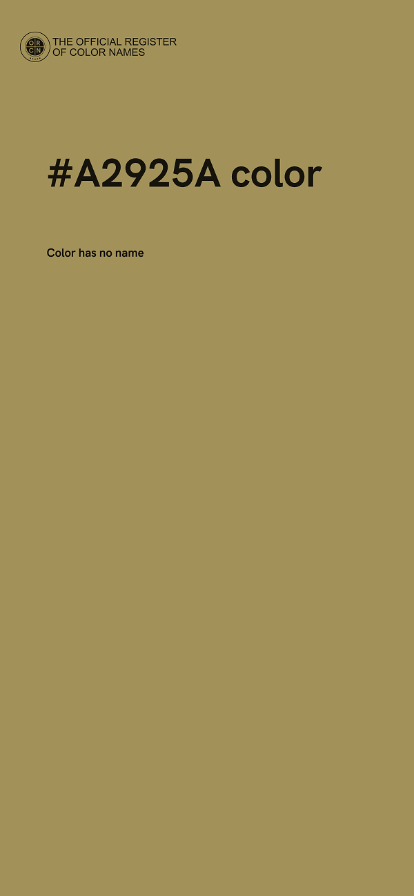 #A2925A color image