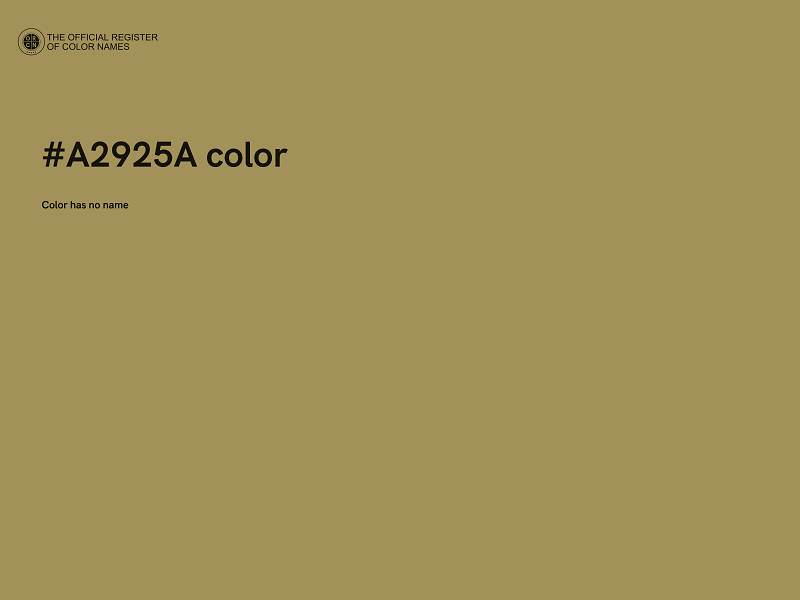 #A2925A color image
