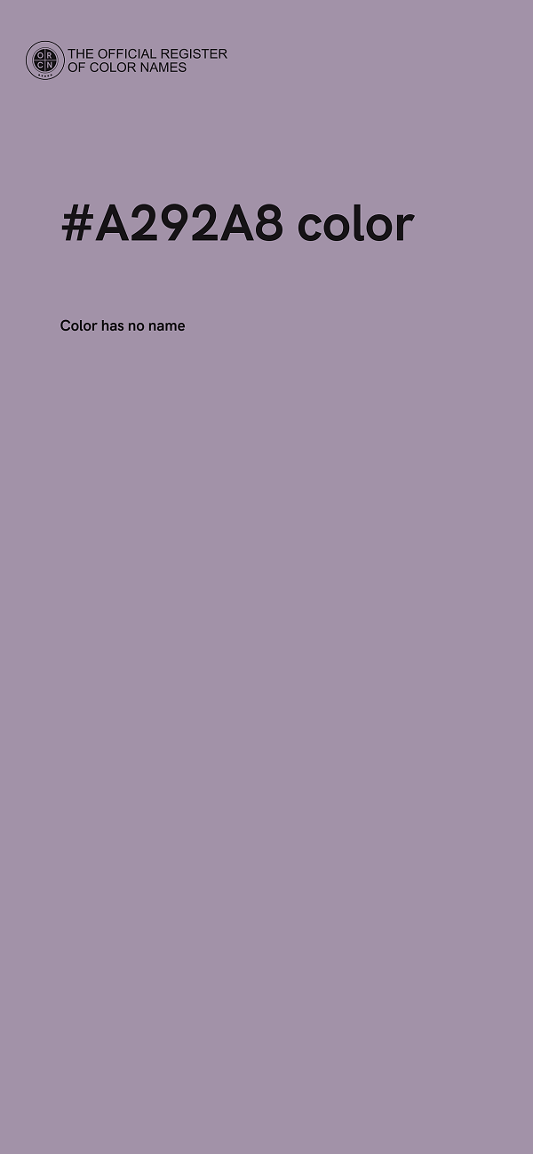 #A292A8 color image