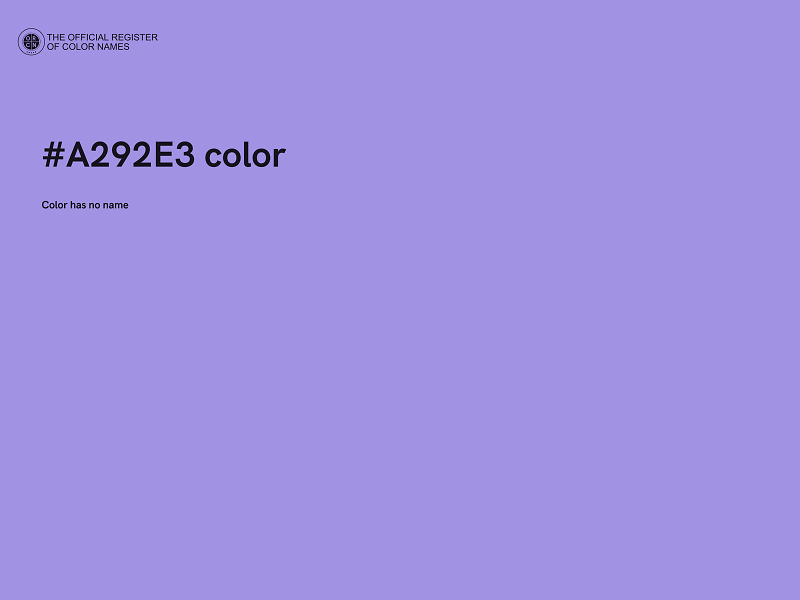 #A292E3 color image