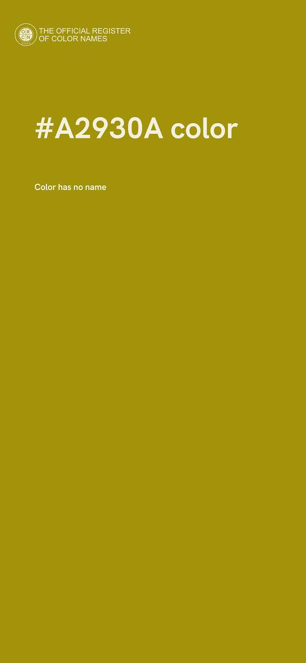 #A2930A color image