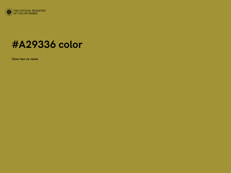 #A29336 color image