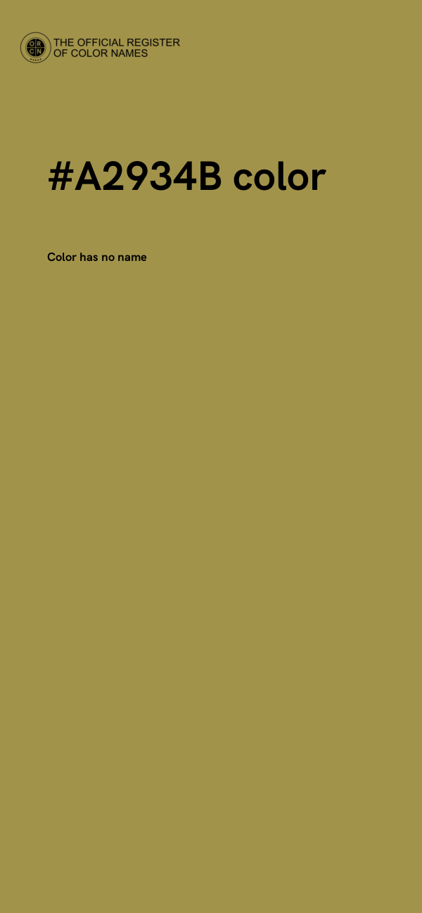 #A2934B color image