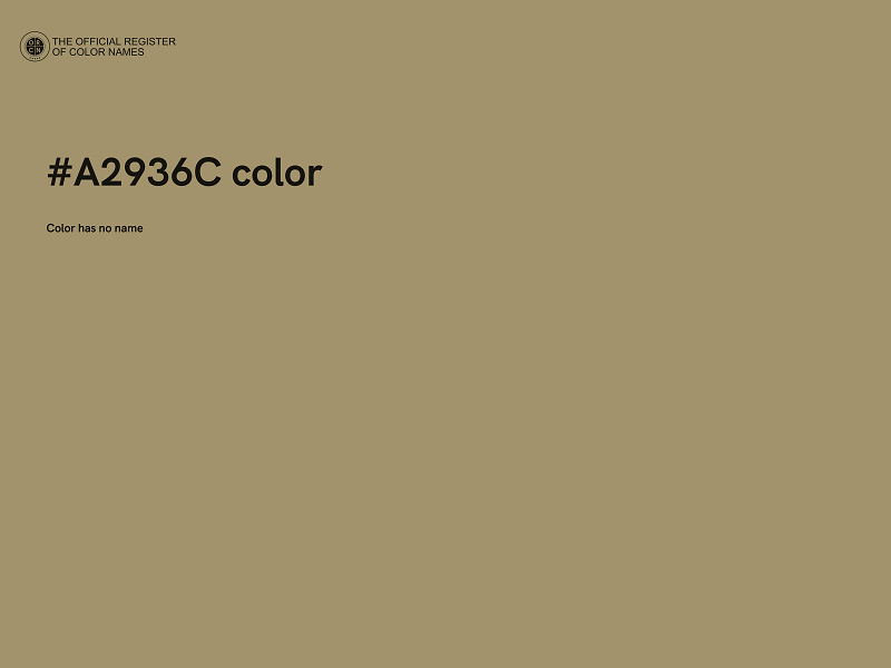 #A2936C color image