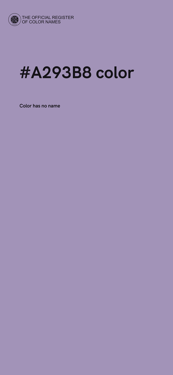 #A293B8 color image