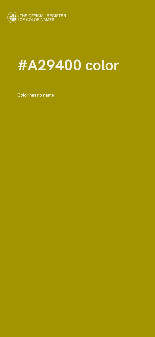 #A29400 color image