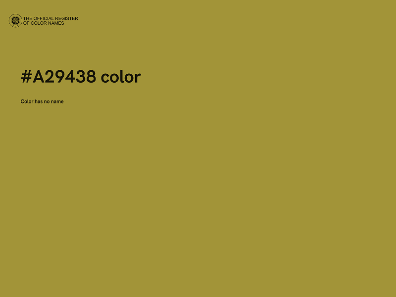 #A29438 color image