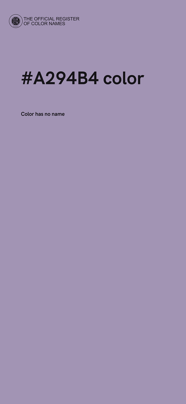 #A294B4 color image