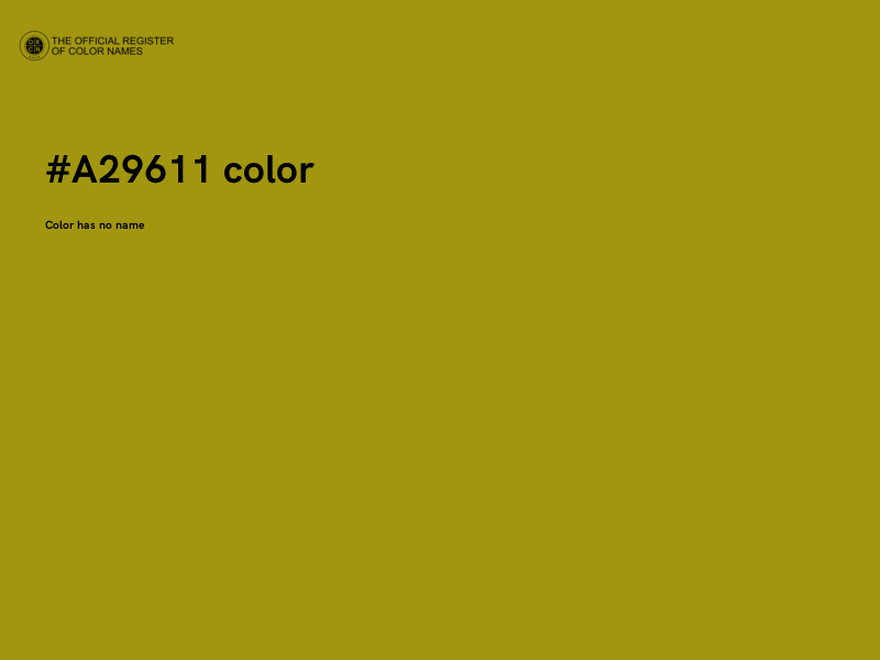 #A29611 color image