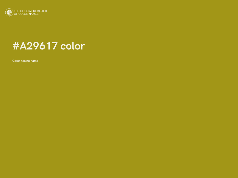#A29617 color image