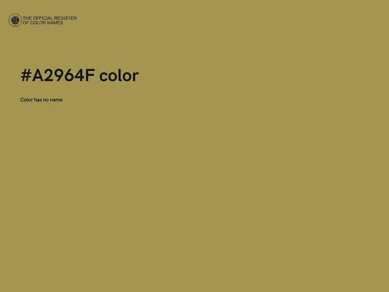 #A2964F color image