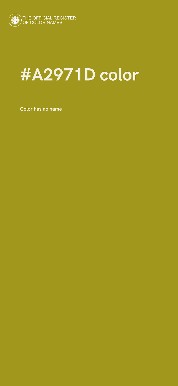 #A2971D color image