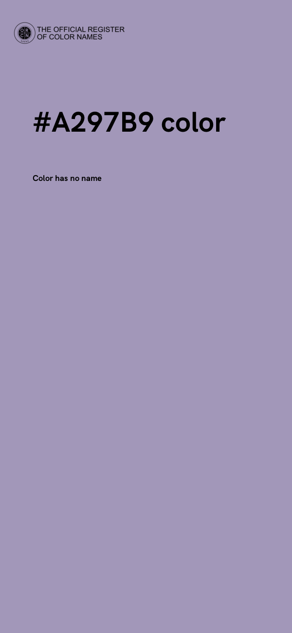#A297B9 color image