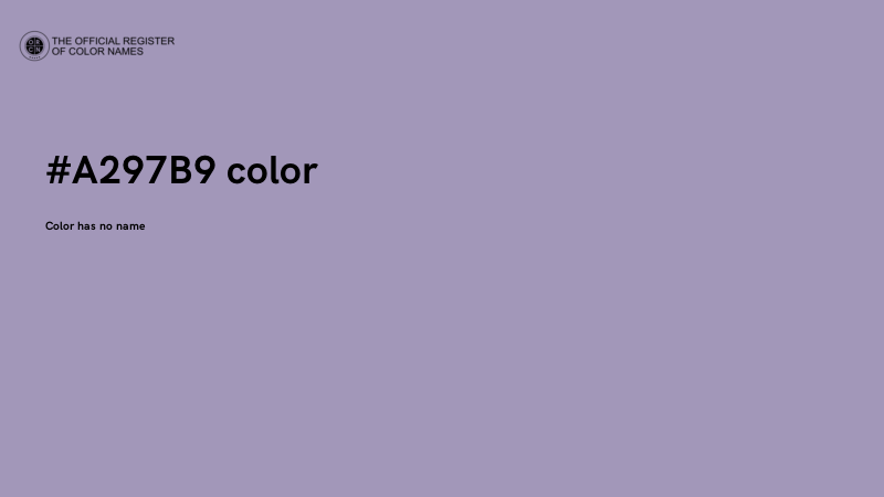 #A297B9 color image