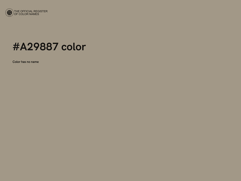 #A29887 color image