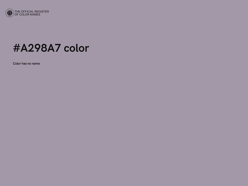 #A298A7 color image