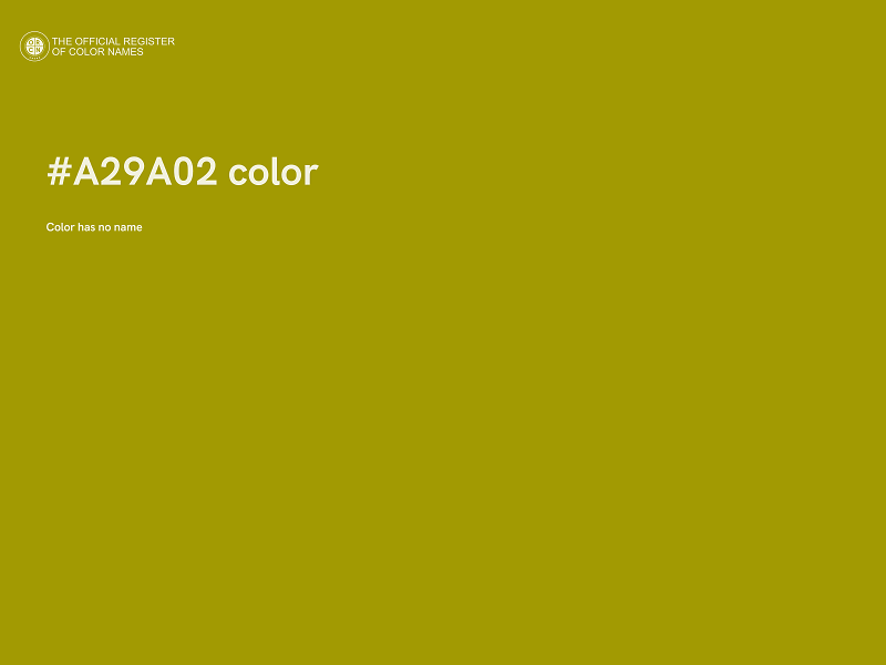 #A29A02 color image