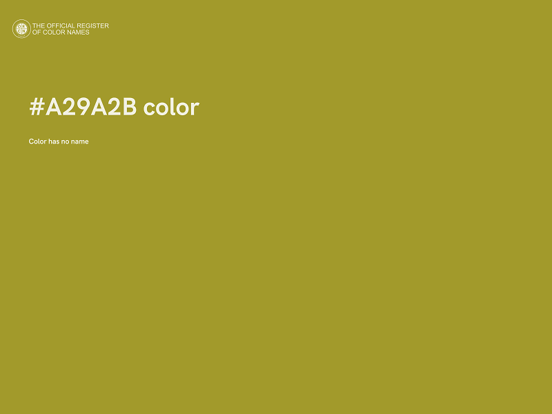 #A29A2B color image