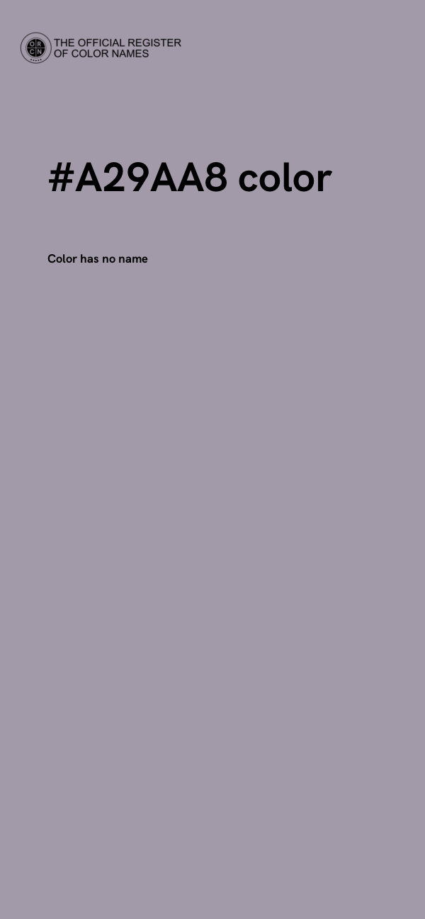#A29AA8 color image