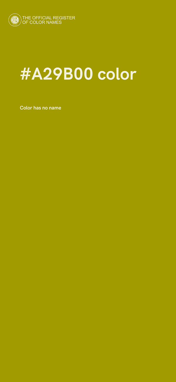 #A29B00 color image