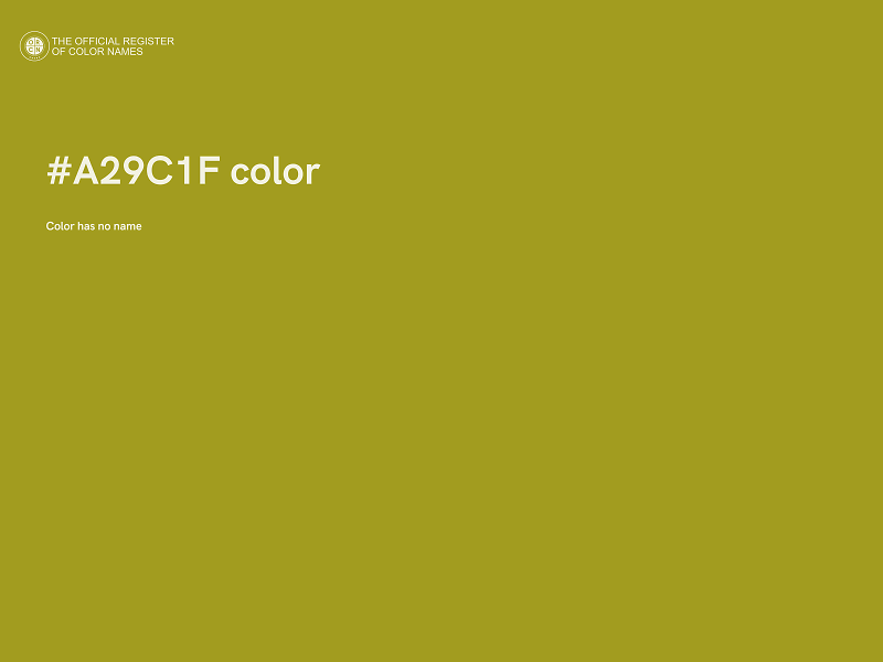 #A29C1F color image