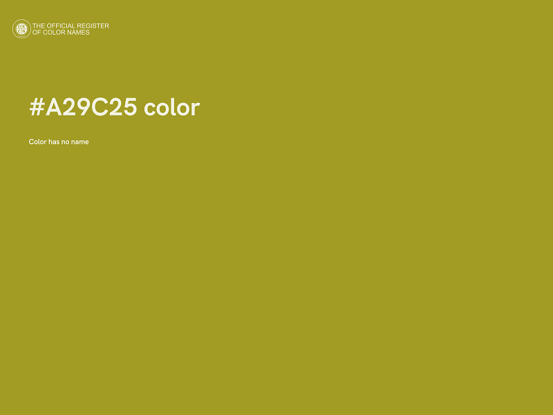 #A29C25 color image