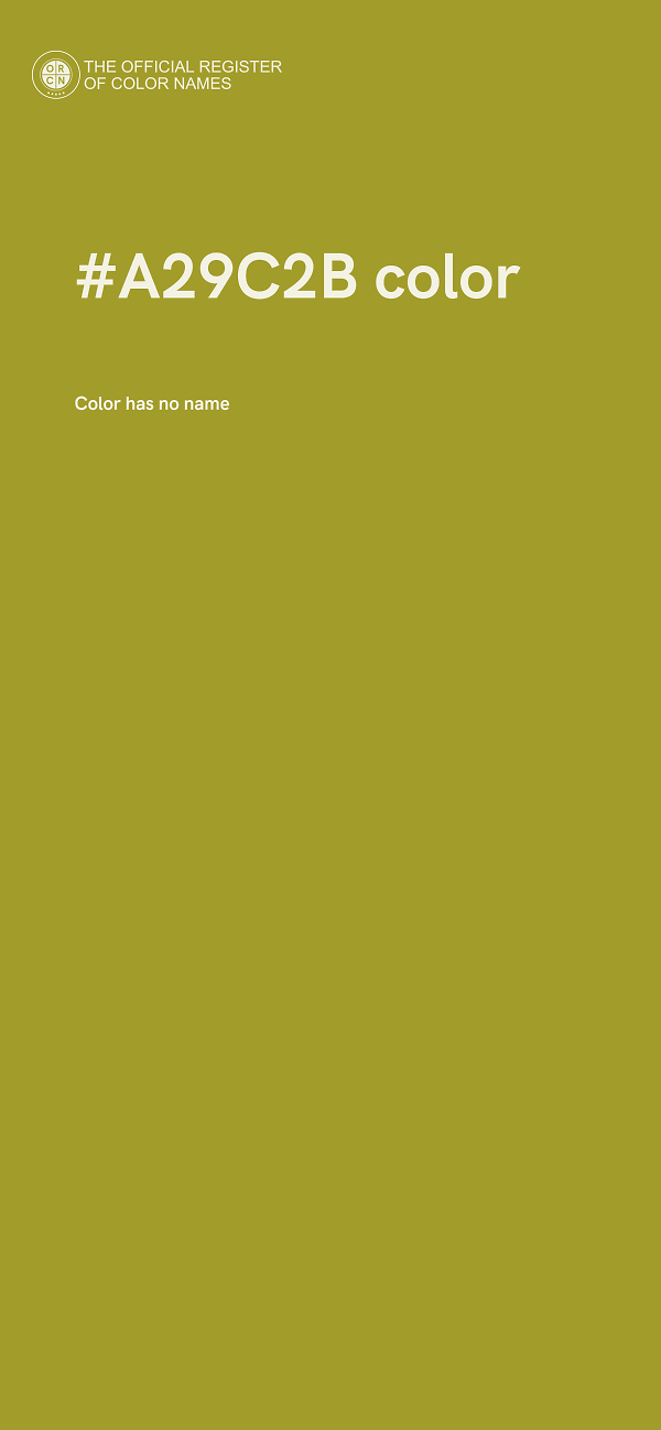 #A29C2B color image