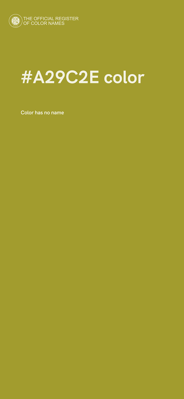 #A29C2E color image
