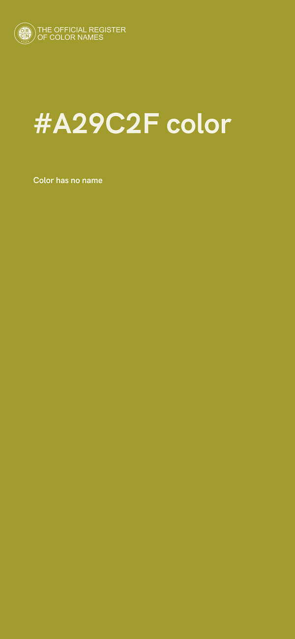 #A29C2F color image
