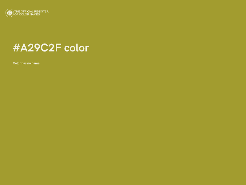 #A29C2F color image