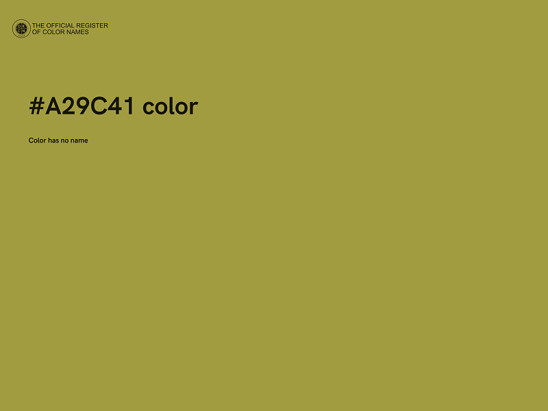 #A29C41 color image