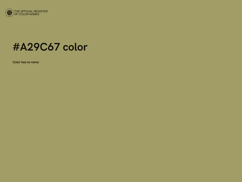#A29C67 color image