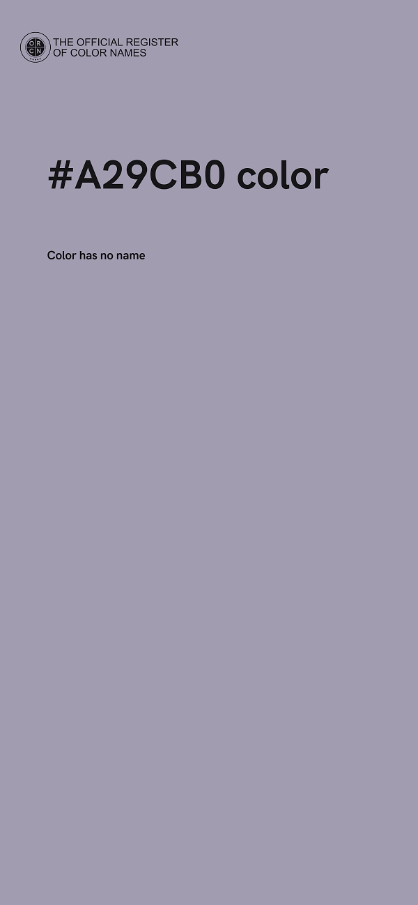 #A29CB0 color image