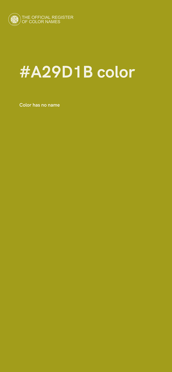 #A29D1B color image