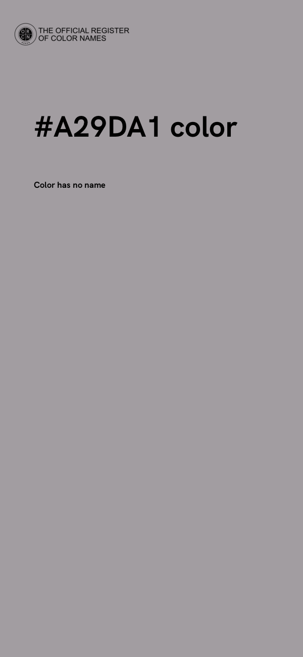 #A29DA1 color image