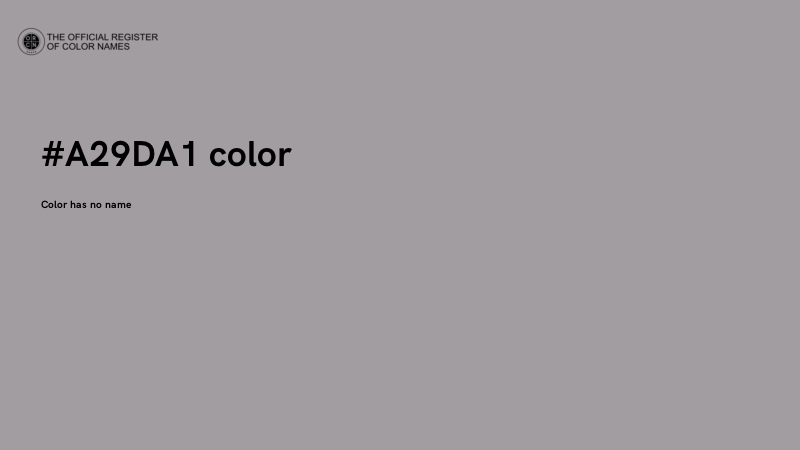 #A29DA1 color image